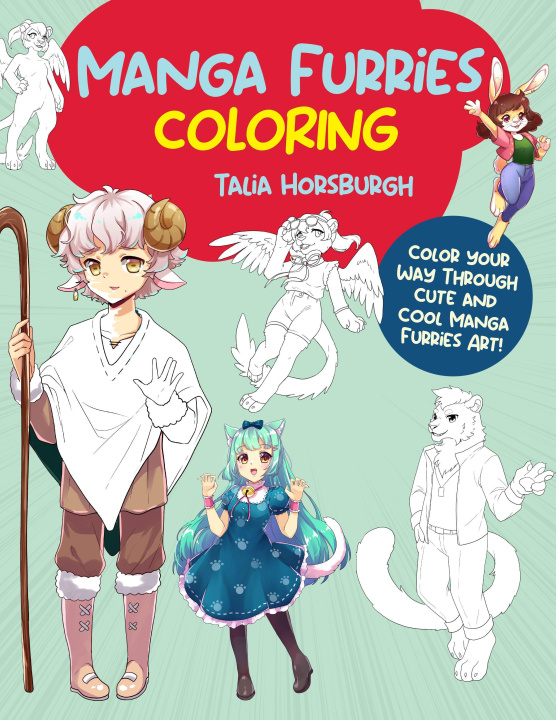 Könyv Manga Furries Coloring 