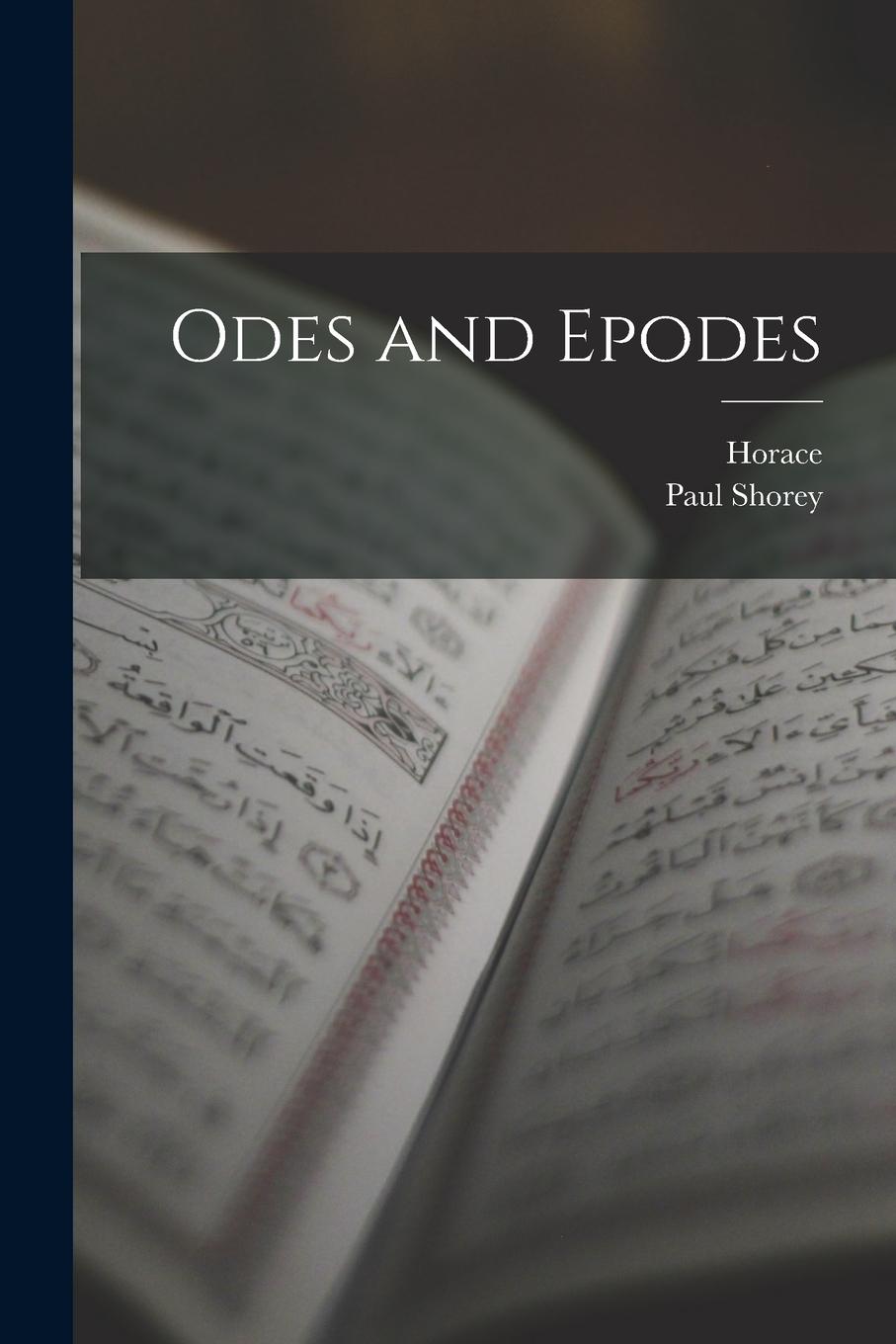 Libro Odes and Epodes Paul Shorey