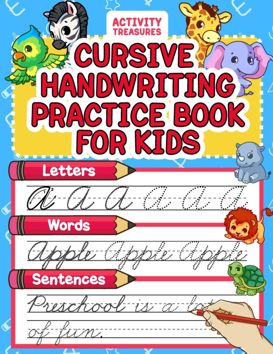 Libro Cursive Handwriting Practice Book For Kids Activity Treasures