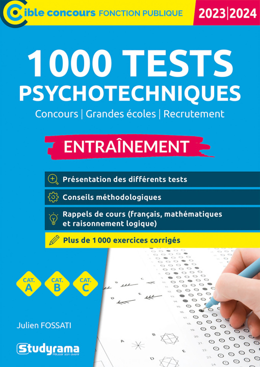 Könyv 1 000 tests psychotechniques – Entraînement Fossati