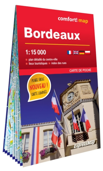 Kniha Bordeaux 1/15.000 (carte poche format laminée - plan de ville) 