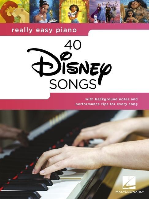 Carte Really Easy Piano: 40 Disney Songs - Songbook with Lyrics 
