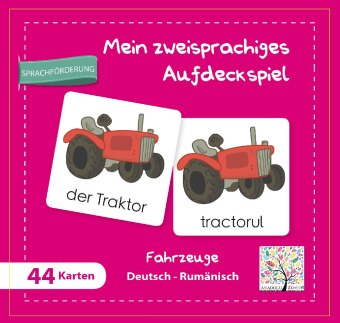 Hra/Hračka Mein zweisprachiges Aufdeckspiel Fahrzeuge Deutsch-Rumänisch (Kinderspiel) 