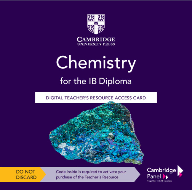 Book Chemistry for the IB Diploma Digital Teacher's Resource Access Card Shuizi Rachel Yu