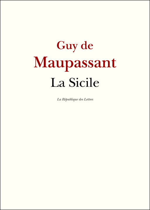 Knjiga La Sicile Guy De Maupassant