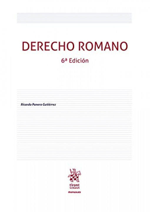 Könyv Derecho romano RICARDO PANERO GUTIERREZ