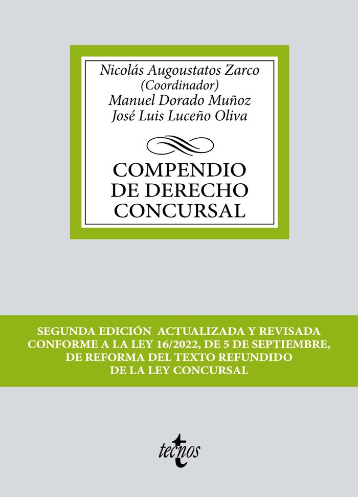 Carte Compendio de Derecho Concursal AUGOUSTATOS ZARCO