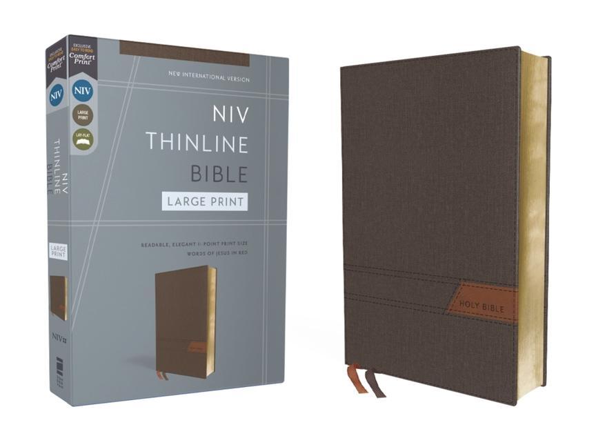 Könyv Niv, Thinline Bible, Large Print, Cloth Flexcover, Gray, Red Letter, Comfort Print 