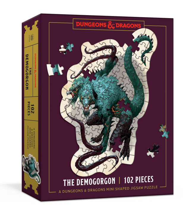Joc / Jucărie Dungeons & Dragons Mini Shaped Jigsaw Puzzle: The Demogorgon Edition: 102-Piece Collectible Puzzle for All Ages 