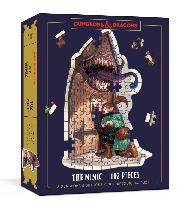 Játék Dungeons & Dragons Mini Shaped Jigsaw Puzzle: The Mimic Edition: 102-Piece Collectible Puzzle for All Ages 