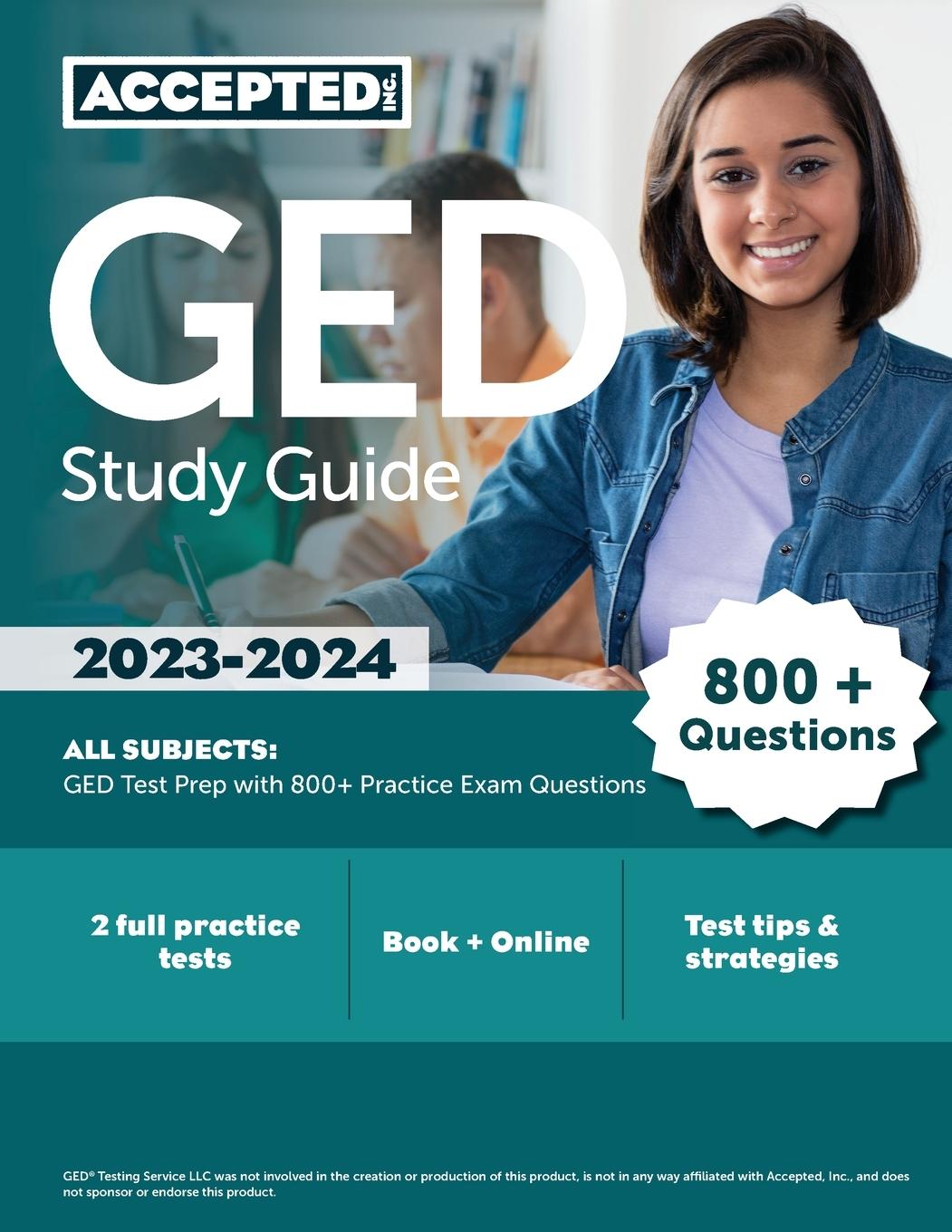 Книга GED Study Guide 2023-2024 All Subjects 