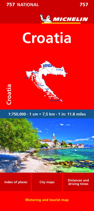 Tiskovina Croatia - Michelin National Map 757 