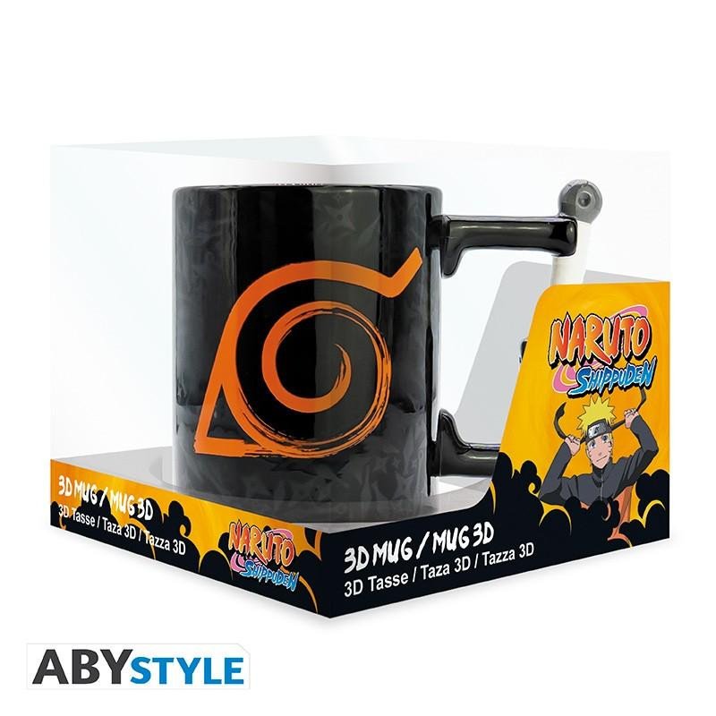 Book Naruto Shippuden 3D keramický hrnek - Kunai Konoha 460 ml 