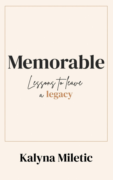 Knjiga Memorable Kalyna Miletic