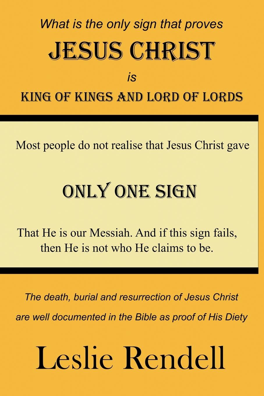 Knjiga Only One Sign Leslie Rendell