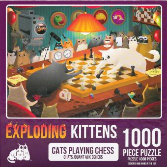 Hra/Hračka Exploding Kittens Puzzle Cats Playing Chess 