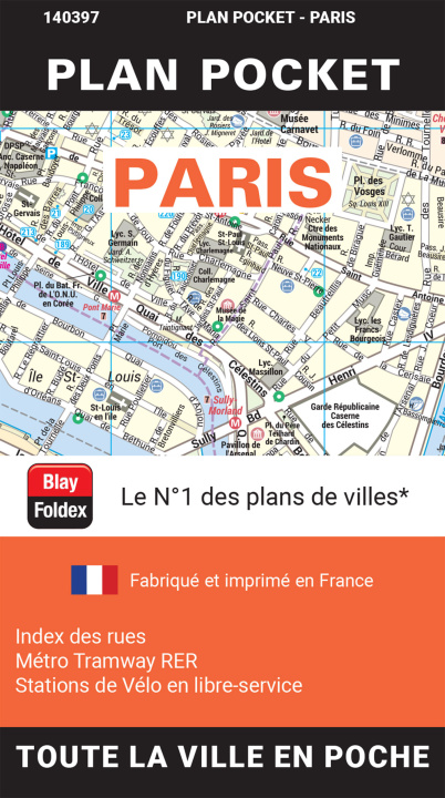 Carte PARIS PLAN POCKET 2023 BLAY-FOLDEX