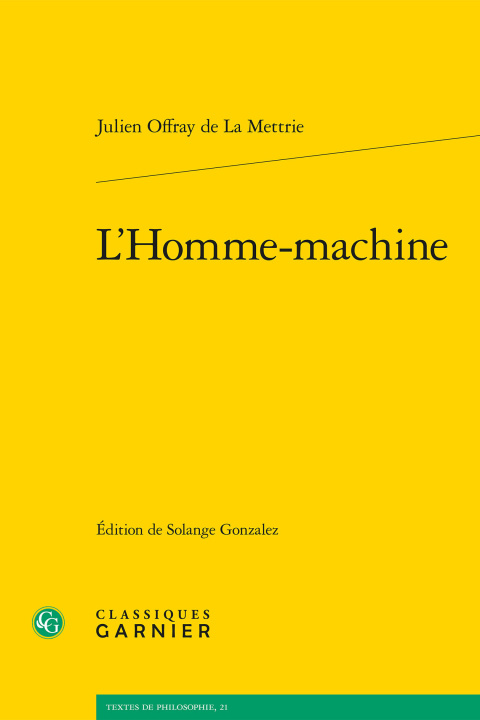 Knjiga L'homme-machine Mettrie julien offray