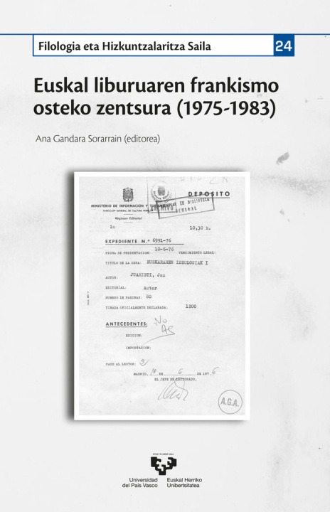 Kniha Euskal liburuaren frankismo osteko zentsura (1975-1983) 