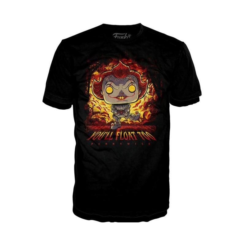 Joc / Jucărie Funko POP Tee: Pennywise - You will float too (velikost L) 