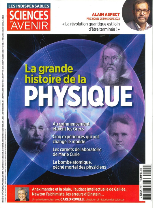 Könyv Sciences et Avenir HS n°212 :  La grand histoire de la physique Décembre Janvier 2023 