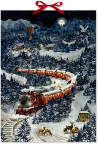Календар/тефтер Wandkalender - Weihnachtsexpress in Winterlandschaft 