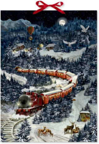 Calendario/Agenda Wandkalender - Weihnachtsexpress in Winterlandschaft 