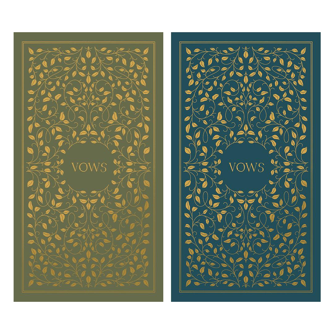 Könyv Wedding Vows Book: A Set of Heirloom-Quality Vow Books with Foil Accents and Hand Drawn Illustratio NS Paige Tate & Co