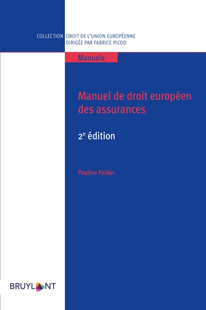E-kniha Manuel de droit europeen des assurances Pauline Pailler