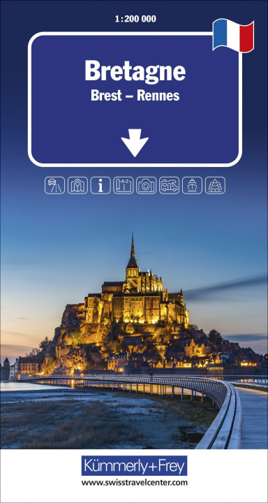 Tlačovina Bretagne Regionalkarte Frankreich 1:200 000 