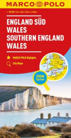 Materiale tipărite MARCO POLO Regionalkarte England Süd, Wales 1:300.000 