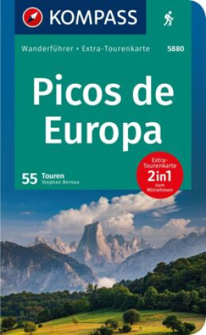 Carte KOMPASS Wanderführer Picos de Europa, 55 Touren 