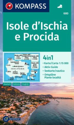 Materiale tipărite KOMPASS Wanderkarte 680 Isole d' Ischia e Procida 1:15.000 