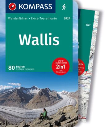Carte KOMPASS Wanderführer Wallis, 80 Touren 