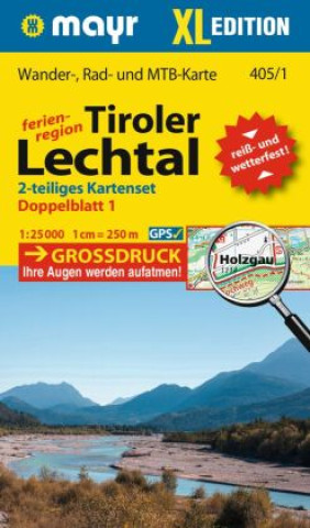 Nyomtatványok Mayr Wanderkarte Tiroler Lechtal XL (2-Karten-Set) 1:25.000 