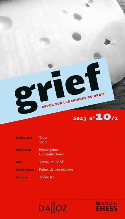 Kniha Grief, revue sur les mondes du droit n° 10/1 Rainer Maria Kiesow