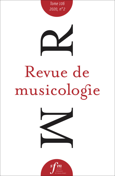 Kniha Revue de musicologie, t. 106/2 (2020) 