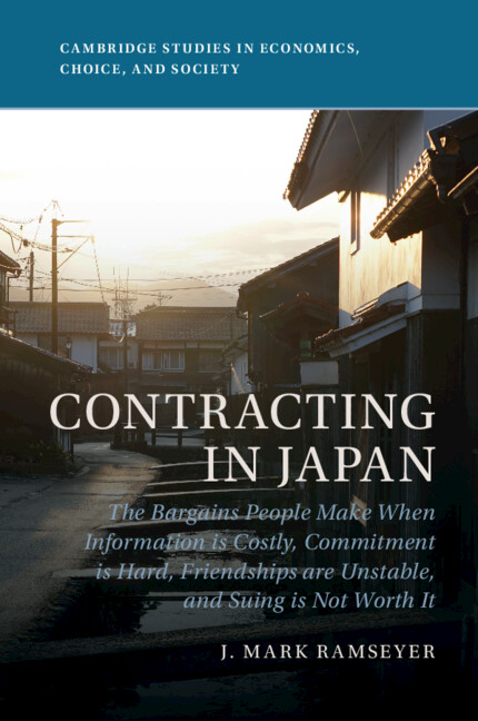 Knjiga Contracting in Japan J. Mark Ramseyer