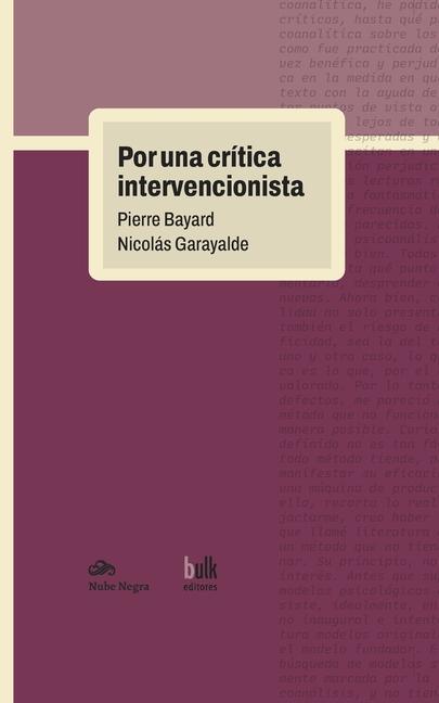 Kniha Por una crítica intervencionista Pierre Bayard