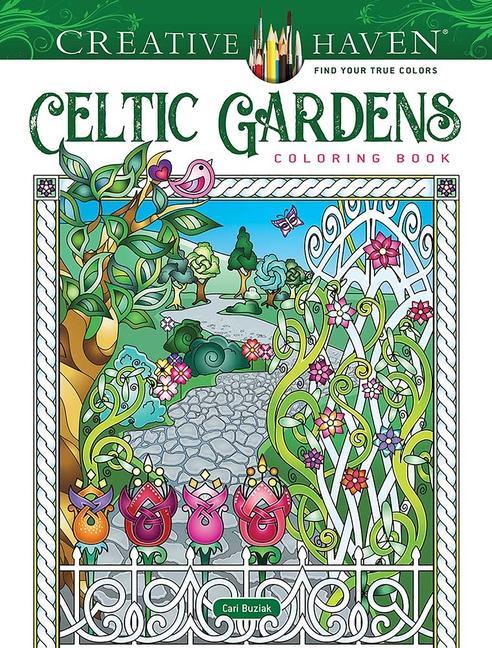 Książka Creative Haven Celtic Gardens Coloring Book Cari Buziak