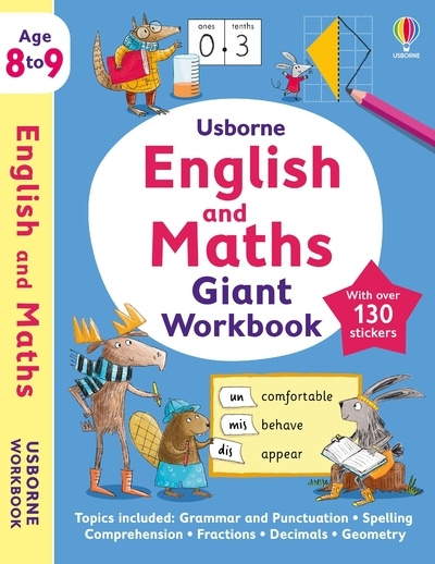 Könyv Usborne English and Maths Giant Workbook 8-9 