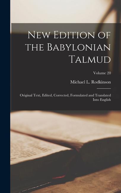 Könyv New Edition of the Babylonian Talmud; Original Text, Edited, Corrected, Formulated and Translated Into English; Volume 20 