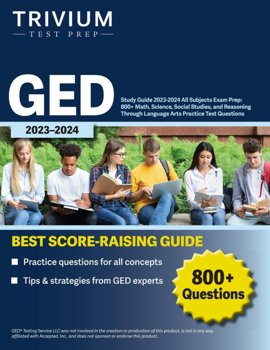 Carte GED Study Guide 2023-2024 All Subjects Exam Prep 