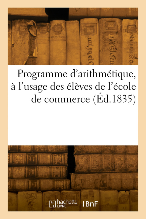 Knjiga Programme d'arithmétique 