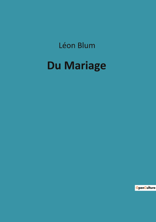 Könyv Du Mariage 