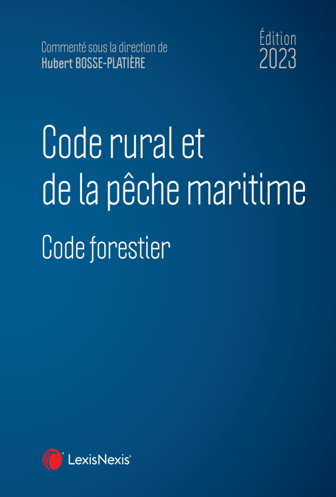 Carte Code rural et de la pêche maritime 2023 Hubert Bosse-Platière