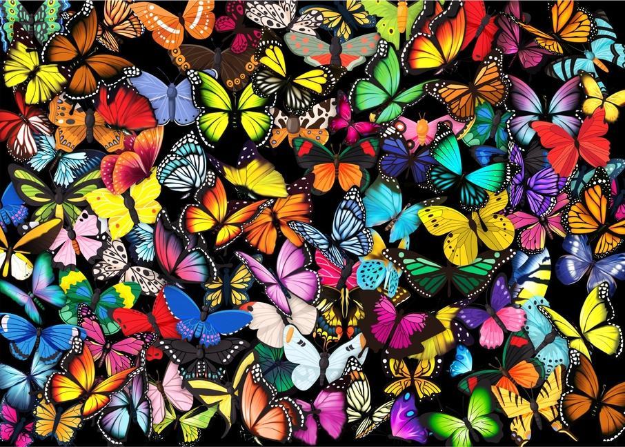 Книга Brain Tree - Unique Butterflies 1000 Pieces Jigsaw Puzzle for Adults: With Droplet Technology for Anti Glare & Soft Touch 