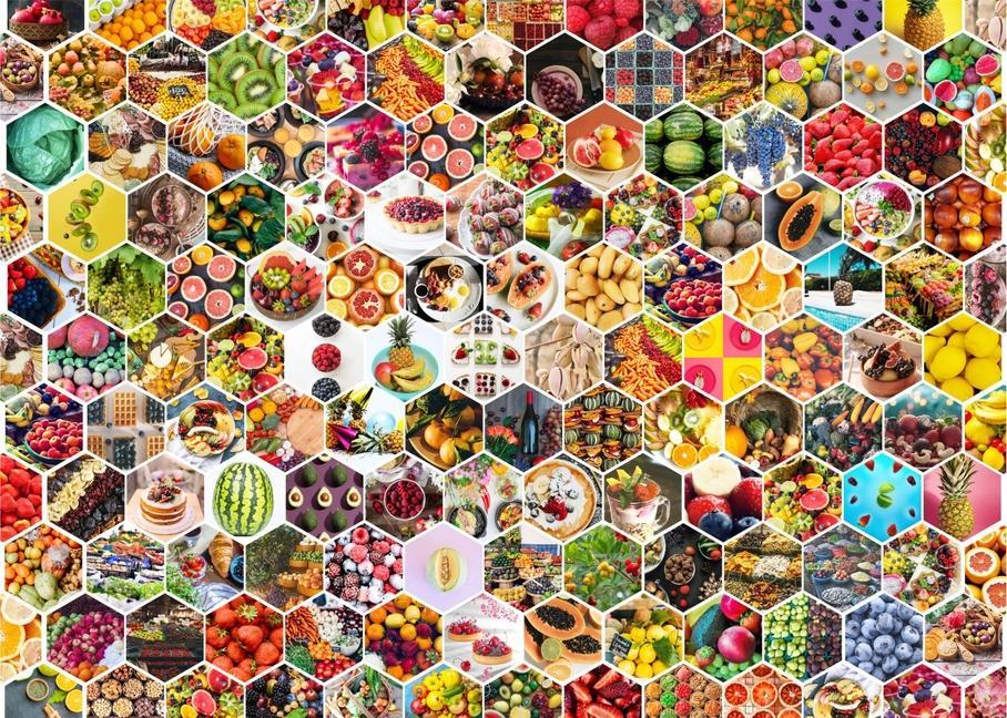 Kniha Brain Tree - Seamless Fruits 1000 Pieces Jigsaw Puzzle for Adults: With Droplet Technology for Anti Glare & Soft Touch 