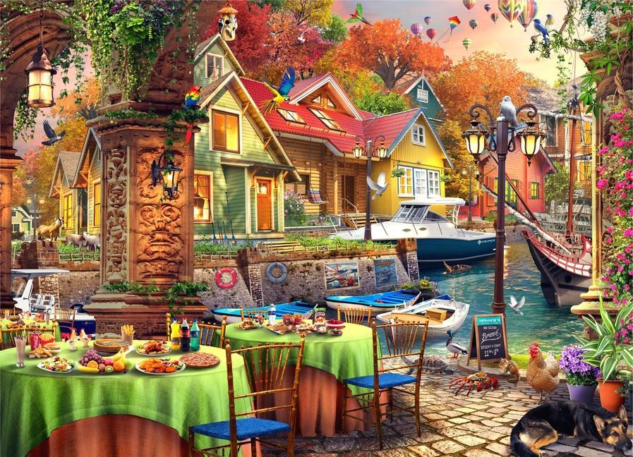 Könyv Brain Tree - Boat Club Breakfast 1000 Pieces Jigsaw Puzzle for Adults: With Droplet Technology for Anti Glare & Soft Touch 