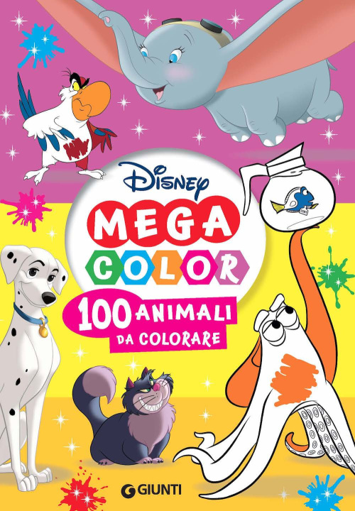 Kniha 100 animali da colorare. Mega color Disney 